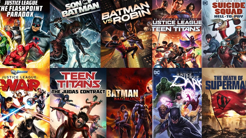 dc animated movies in order